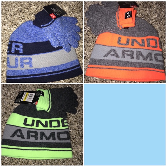 under armour hat and glove set